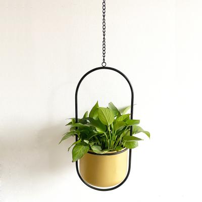 China Modern Living Room Metal Wall Plant Pot Rack Background Wall Decoration Plant Stand for sale