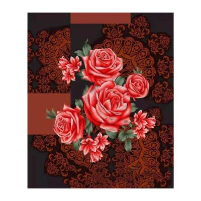 China Thickening foam raschel Claudy floral non-slip carpet and blanket for bedroom living room for sale