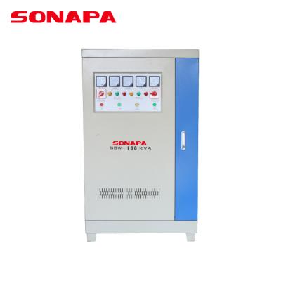 China To Stabilize Input Voltage Automatically SBW High Quality 100kva Series 3 Phase Power Fully Automatic Voltage Regulator for sale