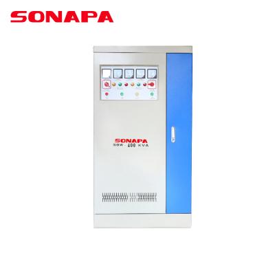 China To stabilize input voltage automatically SBW series 3 phase 400kva AC automatic voltage regulator stabilizer with good price for sale