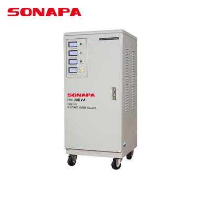 China SVC TNS Copper 30KVA Three Phase Transformer 380V AC Voltage Regulators Automatic Stabilizer for sale