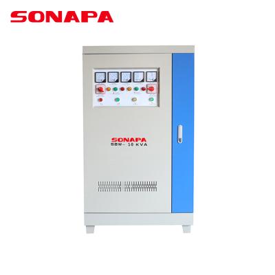 China To stabilize the input voltage automatically SBW AVR series 415V 150Kva 120Kva 100Kva 50Kva three phase automatic voltage regulator for sale