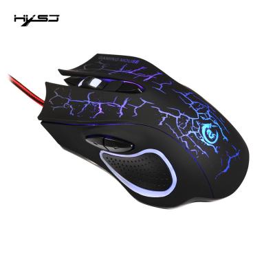 China 3D HXSJ Wired Optical Mouse Colorful LED Backlight 1200-5600DPI 6 Buttons USB2.0 Gaming Mouse Gaming Mice For LOL For PC Laptop 4 Type for sale