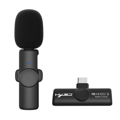 China Handheld Microphone HXSJ F18 2.4G Lavalier Wireless Microphone Active Noise Canceling MIC is suitable for video recording, live broadcast for sale