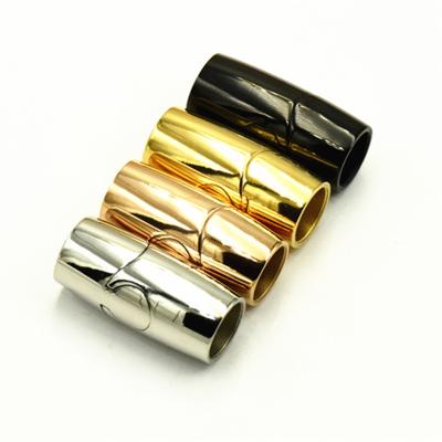 China wholesale 316L stainless steel bracelet buckle for jewelry leather magnetic clasp for sale