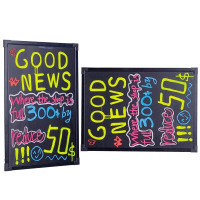 China Rich Displaying Content Wholesale led write message board bright flashing erasable neon sign with 8 fluorescent chalk markers led message board for sale