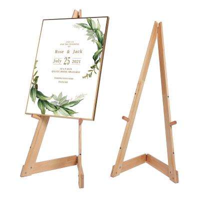 China Factory Wholesale Wooden Art Easel 2 Foldable Art Display Easel for sale