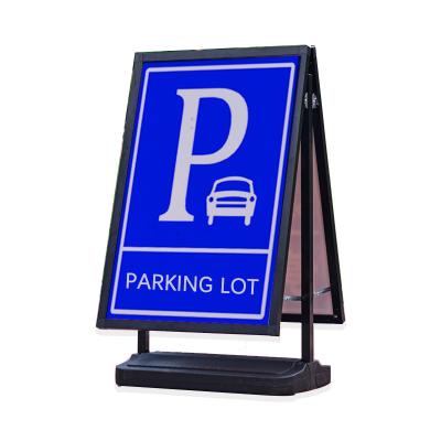 China Outdoor Sign Holder Metal Sign Holder Parking Windproof Sign Stands 1 for sale