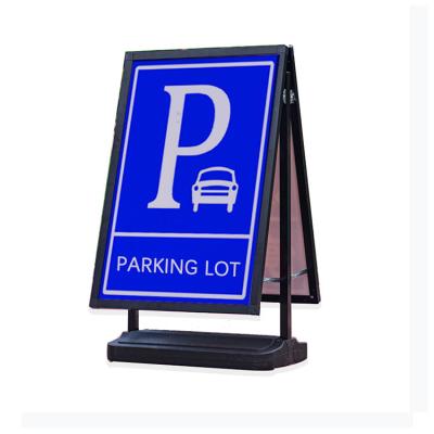 China Advertising Hand Carrried Promotion Board Rack Metal Sign Stand 1 Outdoor for sale