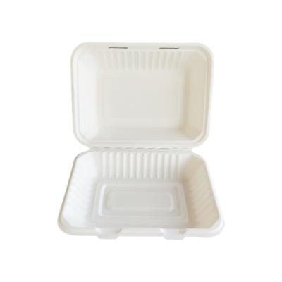 China Eco - Friendly Portable Disposable Multi - Scenario Application White / Kraft Paper Color Lunch Box for sale