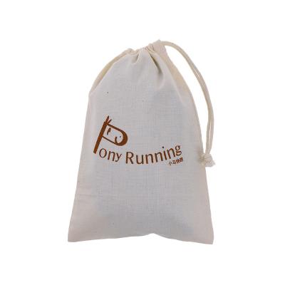 China Recyclable High quality custom cotton bag drawstring pouch logo christmas candy reusable bag eco friendly cotton drawstring bag for sale