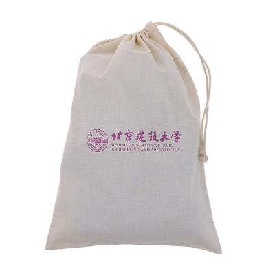 China Recyclable Hot selling best price jewelry wedding candy gift flat bottom drawstring bags super soft cotton muslin gift drawstring bag for sale