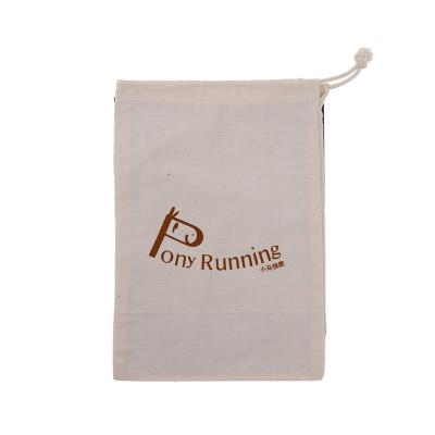 China Recyclable Bulk craft christmas small cotton anti dust drawstring bag eco friendly organic muslin cotton pouch drawstring bag for sale