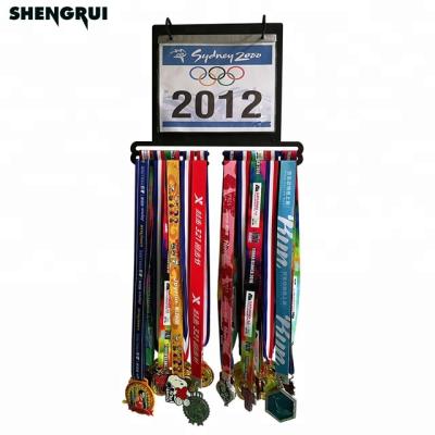 China World Sports Medal Hanger Medal Display Rack With Bib Holder Metal Medal Holder for sale