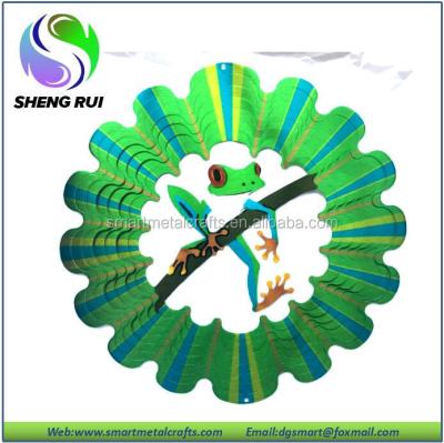 China Worldwide Laser Cut Frog Wind Spinner Multi Colored 3D Wind Spinner for sale