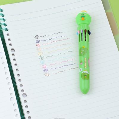 China Cute Cactus Diary Ballpoint Pen Multiple 10 Colors Ball Pens For Kids Gift School Office Supplies Stationery Hand Account for sale