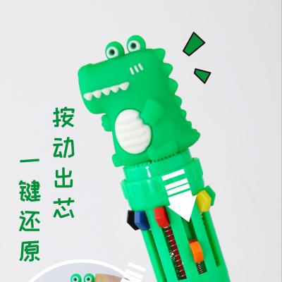 China Small Cute Cute Crocodile Ballpoint Pen Multiple 10 Colors Ball Pens For Kids Gift Cute Hand Count for sale