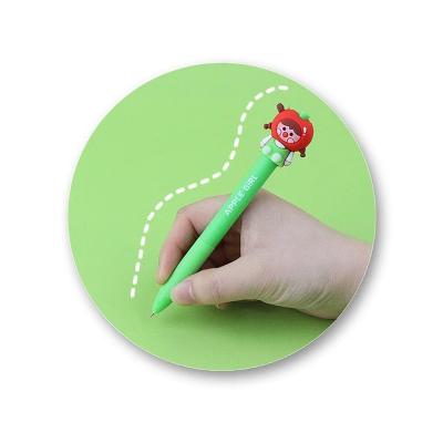 China Small And Cute Student Writing Normal Press Pen Fresh Fruit Girl Pen For Kids Gift for sale