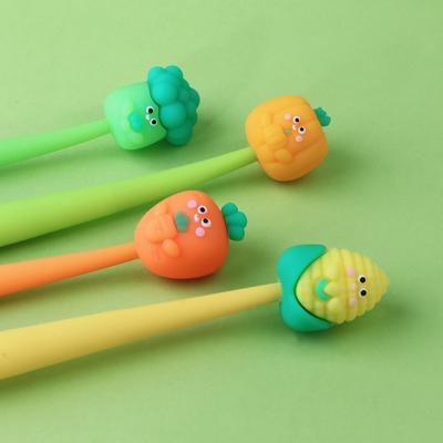 China Fashion Normal Friendliness Gifts Creativity China Family Gel Ink Pen Plant Girl Use PVC Soft Glue Gifts Shaking Pen School Supplies for sale