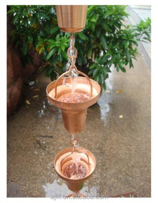 China 8feet Copper Bell Hammered Copper Rain Chains for sale