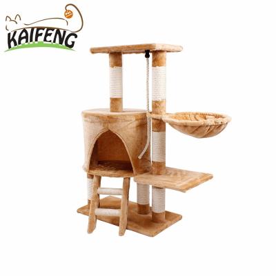 China Best Wooden Cat Tower Cat Condo Tree Plant House Amazon Direct Selling Viable Pet Suppliers for sale