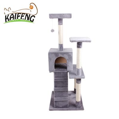 China Lovely Sustainable New Version Cat Tree Cat Treats Bed Luxury Wooden Pet Product for sale