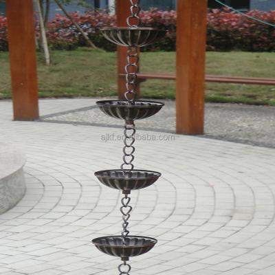 China Metal Iron Copper Chain Rain Gutter For Garden Decoration for sale