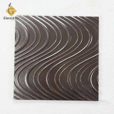 China Modern High Quality Interior Wall Decoration Silver Square 300x300 Glazed Porcelain Metal Tile for sale