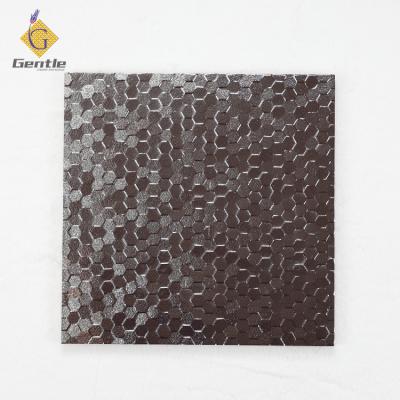 China Modern High Quality Metal Glazed Hexagon Hot Sale Industry Style 300x300 Silver Durable Porcelain Tile for sale