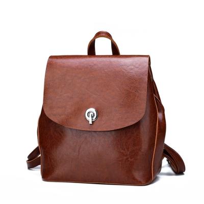 China Waterproof Classic Fashion School Girls Quality PU Bag Daily Leather Convertible Backpack Rucksack for sale