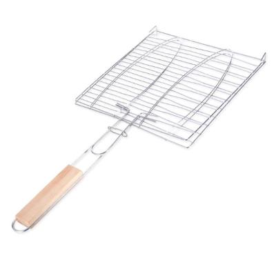 China Wholesale Easily Cleaned Removable BBQ Tool Kit BBQ Accessories Stainless Steel BBQ Grill Basket for sale