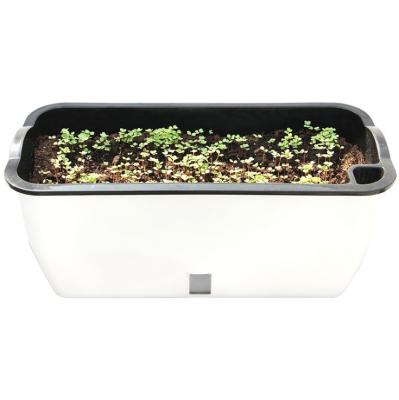 China Modern Large Size Self Watering Planter Pot Balcony Flower Pot Automatic Lazy Pot for sale