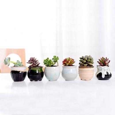 China Wholesale Chinese Style Custom Design Small Flower Ceramic Planter Pots Ceramic Succulent Planter for sale