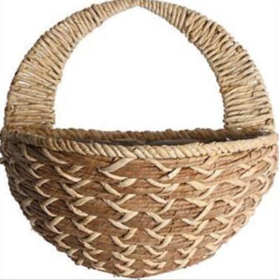 China Eco-Friendly Flower Pot Hanging Garden Wicker Basket Vertical Indoor And Outdoor Garden Pot for sale