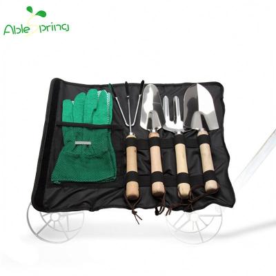 China Stainless Steel Garden Tool Kit Gardening Shovel Rake Tool Kits for sale