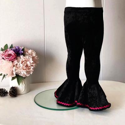 China Breathable Girls Wholesale Boutique Clothing Baby Clothes Gaiters Kids Bell Bottom Rocket Pants for sale