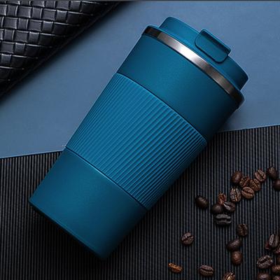 China Double 380ml/510ml Stainless Steel Coffee Thermos Stored Mug With Case Car Vacuum Flask Non-Slip Travel Insulated Bottle for sale