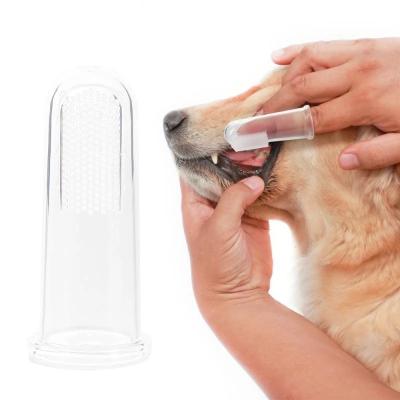 China 1PC Pet Finger Toothbrush Dog Brush Bad Breath Tartar Stored Super Soft Teeth Care Tool Dog Cat Cleaning Silica Gel Pet Supplies Tools for sale