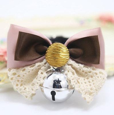 China Viable Teddy Bow Cat Bell Collar Collar Bichon Mister Dog Bichon Dog Bow Tie Viable Jewelry Pet Accessories for sale