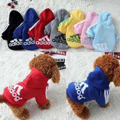 China Viable Dog Clothes For Small Medium Dogs Cotton Hooded Sweatshirt 2021 Hot Sale Pet Biped Jacket for sale