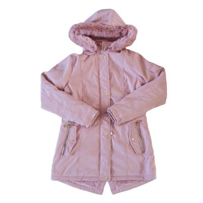 China Winter Cotton Padded Long Coat Parka Windproof Down Jacket Fur Collar Hooded Coat Outwear for sale