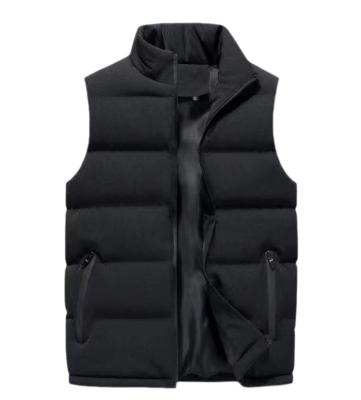 China Anti-wrinkle men's plain winter vest with zipper service custom men's oversized padding vest for sale