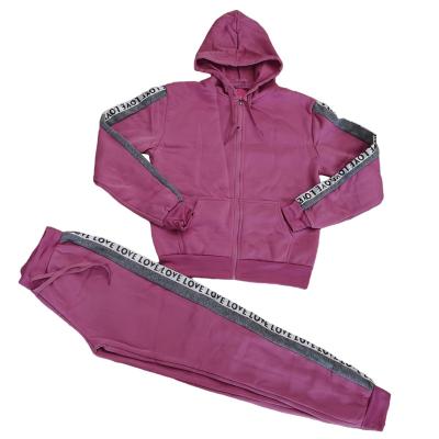 China Breathable Women Sweat Suit Active Wear Legging Set Sweatpants And Hoodie Set for sale