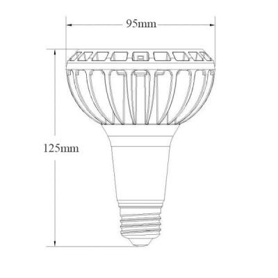 China El proyector estupendo 2500lm e27 par30 25w substituye el tracklight llevado en venta