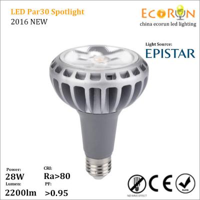 China good price silver led spotlight par30 cob 18w 28w for replacement halogen par lamp for sale