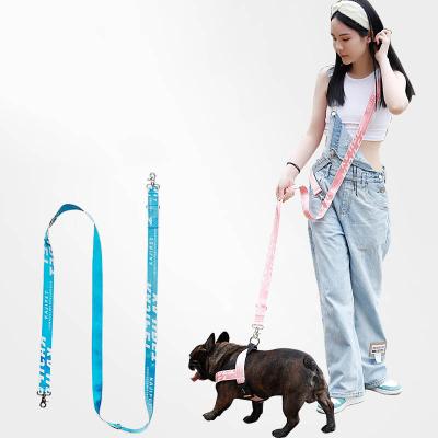 China Reflective Multifunctional Nylon Running Strap Pull Strap Pet Leash Pet Dog Retractable Rope for sale