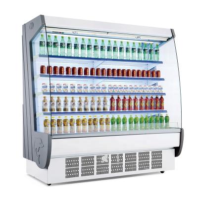 China New Style Single-temperature Commercial Upright Supermarket Air Curtain Refrigerator for sale