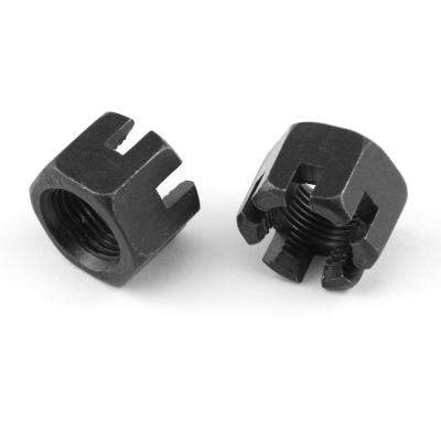 China Heavy Industry High Strength Black Hex Nuts Slotted Nuts for sale