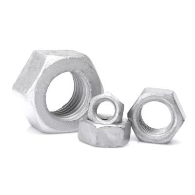 China Heavy Industry Carbon Steel Hot Dip Galvanized Hex Nut DIN934 for sale