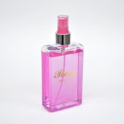 China Single Clear 250Ml Square PET High Body Mist Plastic Perfume Spray Bottle for sale